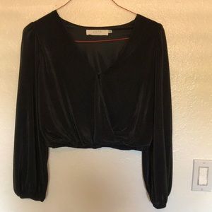 Black Balloon Sleeve Shirt